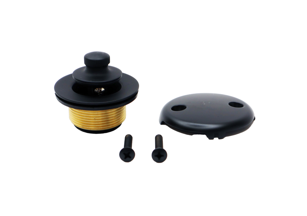 Matte Black Brass Tub Drain Conversion Kit - Noel's Plumbing Supply