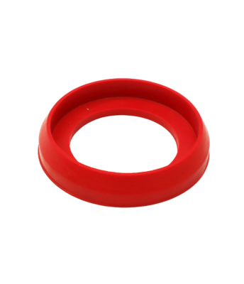 Bright red silicone gasket.