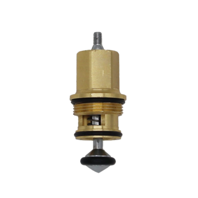 Bright brass body with chrome stem stainless spring with black rubber o-rings.