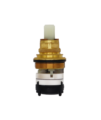 Bright brass and plastic cartridge.