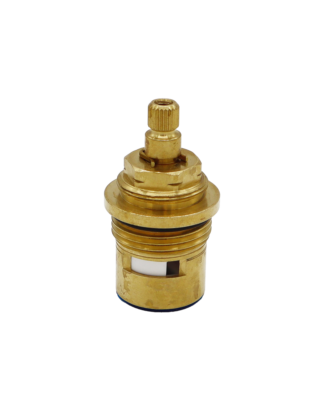 Bright brass cartridge black oring white ceramic discs and black bottom seal.