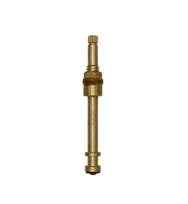 Bright brass stem with black rubber o-ring black rubber washer and brass screw.