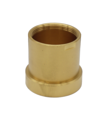 Bright brass threaded sleeve.