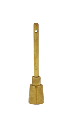 Bright brass push button stem.