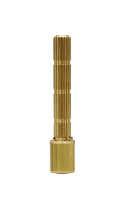 Bright brass handle adapter.