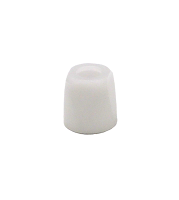 White plastic handle adapter.