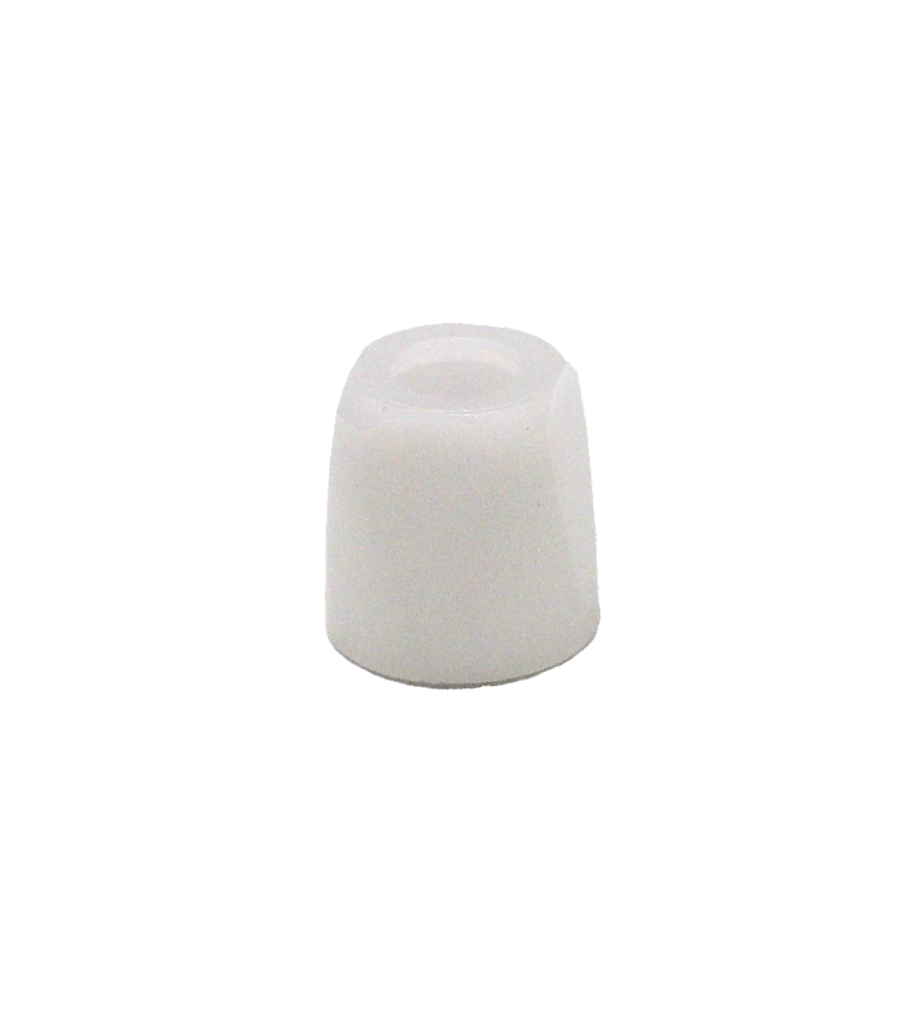 White plastic handle adapter.