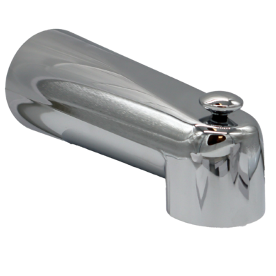 Polished chrome sport with lift up shower diverter.