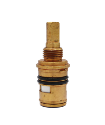 Bright brass cartridge white ceramic discs and black orings.