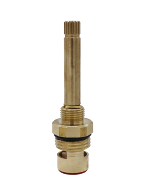 Bright brass cartridge with black o-ring and red bottom seal.