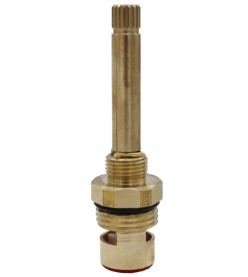 Bright brass cartridge with black o-ring and red bottom seal.