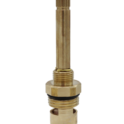 Bright brass cartridge with black o-ring and red bottom seal.