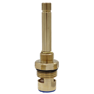 Bright brass cartridge with black o-ring and blue bottom seal.