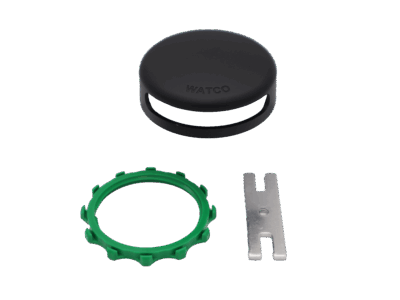 Watco 18009-WI Matte Black Innovator Snap On Overflow Plate Kit