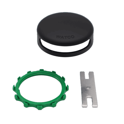 Watco 18009-WI Matte Black Innovator Snap On Overflow Plate Kit