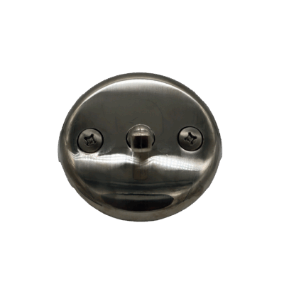 2 Hole Brushed Nickel Overflow Face Plate Cover with Screws X6400031-BN