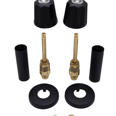 Matte Black 2 Handle Rebuild Kit for Gerber Tub & Shower Faucets
