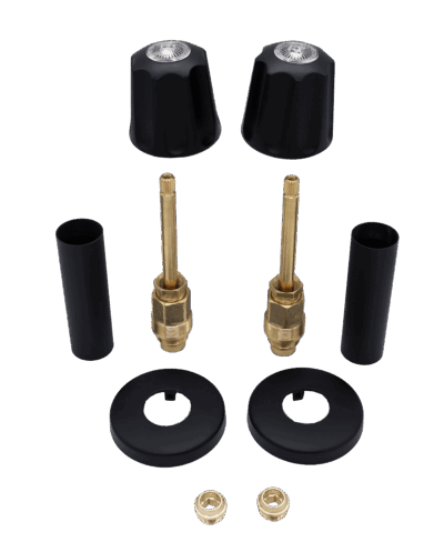Matte Black 2 Handle Rebuild Kit for Gerber Tub & Shower Faucets