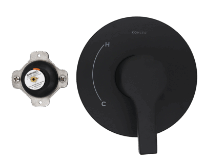 Kohler Matte Black Conversion Kit for Rite Temp Shower Faucets - Image 5