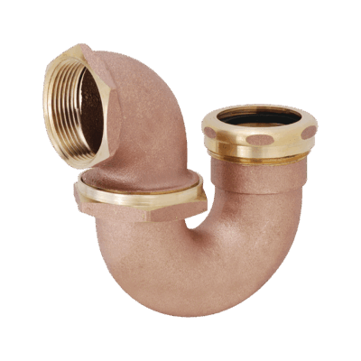 1 1/2" Rough Brass LA Pattern Sink Trap