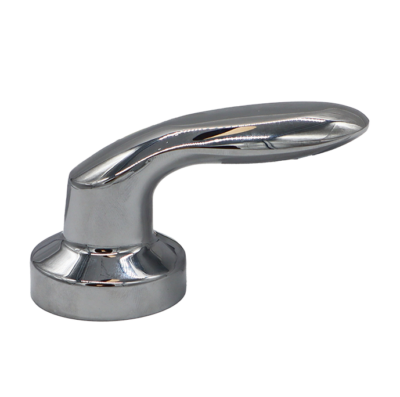 Polished chrome lever handle.