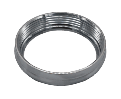 2" Chrome Plated Cast Brass Nut with Rubber Washer - Image 2