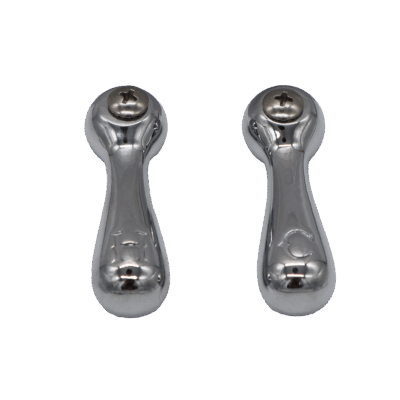 Polished bright chrome lever handles with stainless screws.