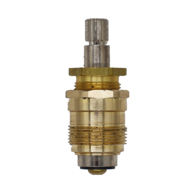 Bright brass body with polished chrome stem black rubber washer and brass screw.