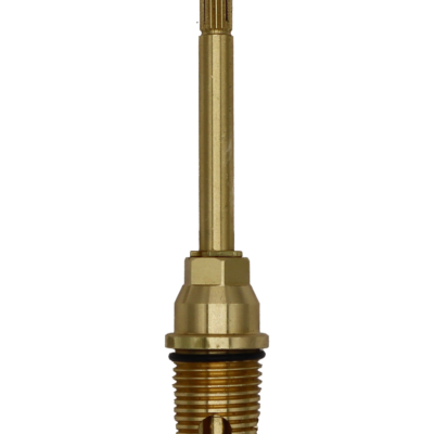 Bright brass transfer unit ieth black rubber o-rings and washer with brass screws.