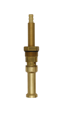 Bright brass cartridge with brass nipple black rubber o-ring and rubber seal.