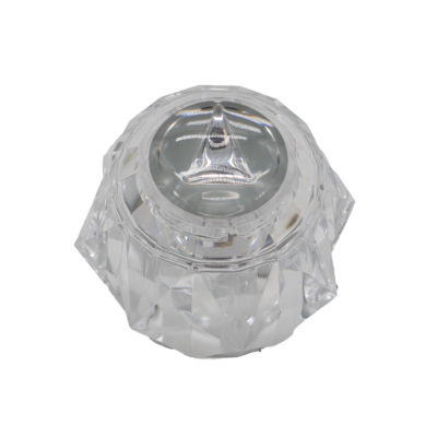 Clear acrylic handle with brass adapter.