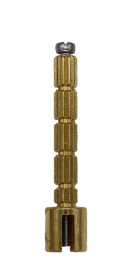Bright brass extension with stainless screw.