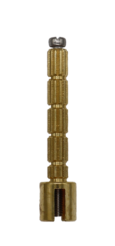 Bright brass extension with stainless screw.