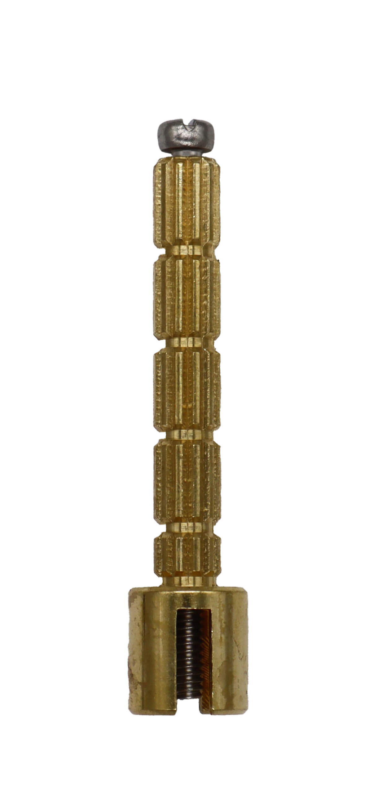 Bright brass extension with stainless screw.