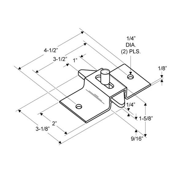 Toilet Partition Door 4988 Surface Mounted Slide Latch - Image 2
