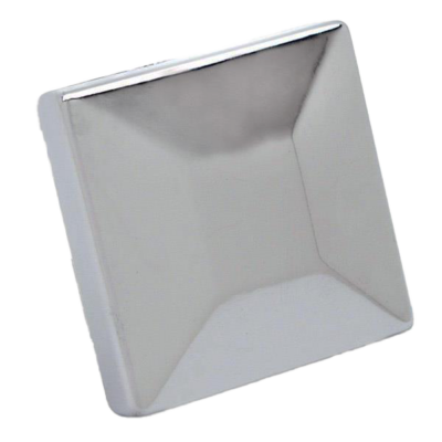 Polished chrome post cap.