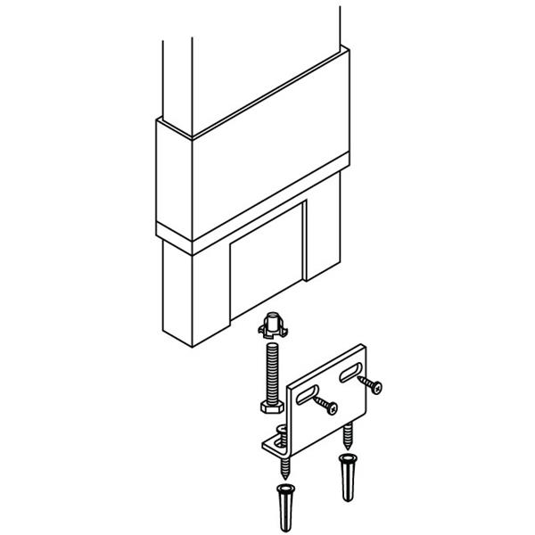 Toilet Partition 30719 Pilaster Anchor Pack & L-Bracket Stainless Steel - Image 2