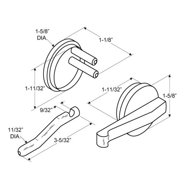 Toilet Partition Door 6860 New Style Concealed Latch with Round Bar - Image 2