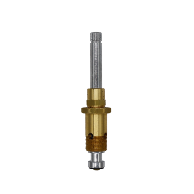 Bright brass body with polished chrome stem black rubber washer and brass screw.