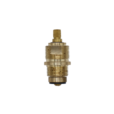 Bright brass stem with metcal c clip black rubber washer and brass screw.